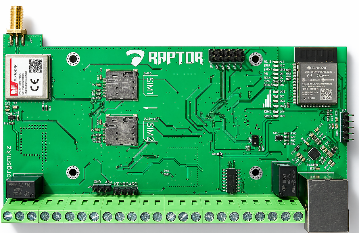 Контрольная панель RAPTOR WR16 4G + Wi-Fi + LAN